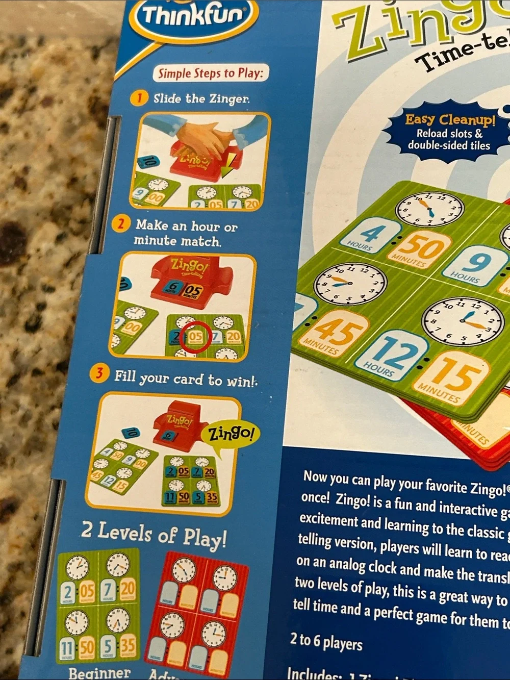 ThinkFun Zingo! Time-telling Game - Red